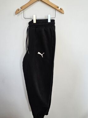 PUMA Essentials Black Sweatpants Joggers XS Extra Small Fleece Warm🔥